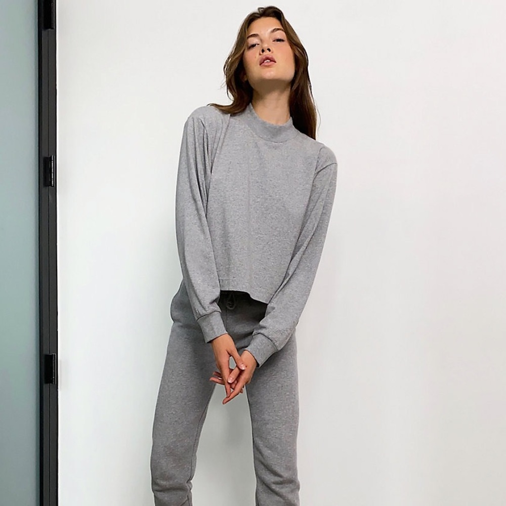 TNA Blue Mockneck Long Sleeve - XS